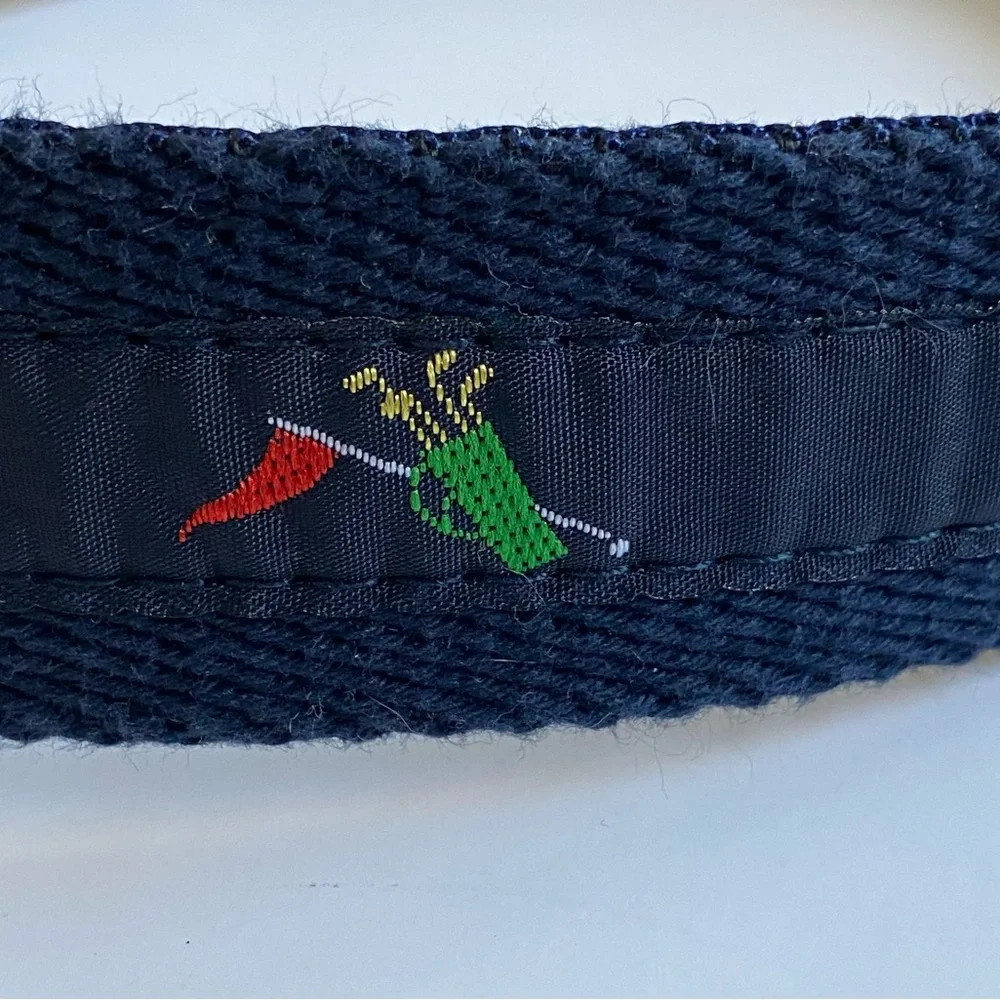 Boys Belt Size 10 Golf Clubs Bag Canvas Navy Blue Preppy Sports Sporty Dress